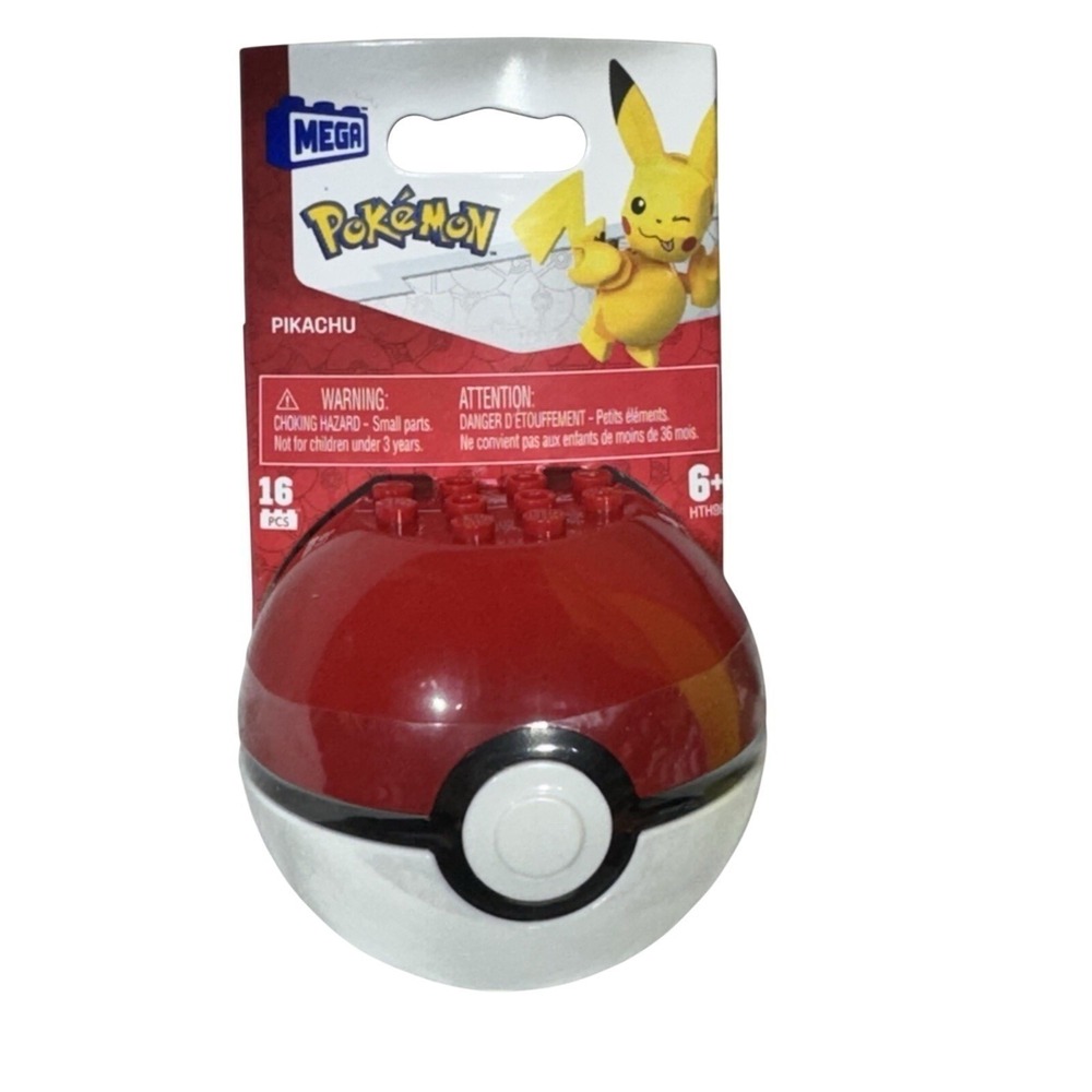 Pokemon Pikachu Comforter, Hat & Mega Construx Poke Ball Bundle Set Gift Pack - Picture 4 of 14